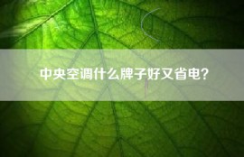 中央空调什么牌子好又省电？