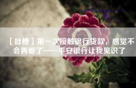 ［吐槽］第一次接触银行贷款，感觉不会再爱了——平安银行让我见识了