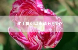 买手机可以申请分期吗？