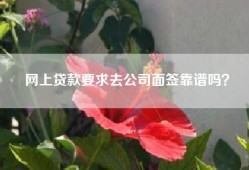 网上贷款要求去公司面签靠谱吗？