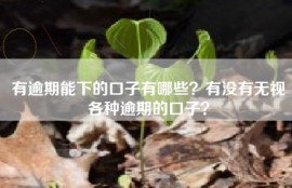 有逾期能下的口子有哪些？有没有无视各种逾期的口子？