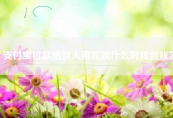 支付宝付款给别人用花呗什么时候到账？