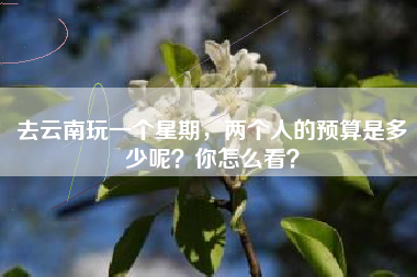 去云南玩一个星期，两个人的预算是多少呢？你怎么看？