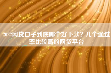 2022网贷口子到底哪个好下款？几个通过率比较高的网贷平台