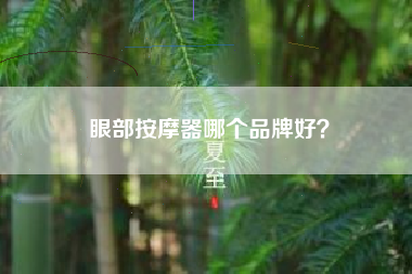 眼部按摩器哪个品牌好？