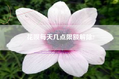 花呗每天几点限额解除?