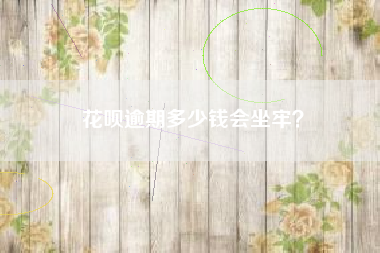 花呗逾期多少钱会坐牢？