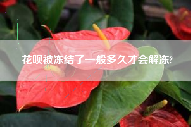 花呗被冻结了一般多久才会解冻?