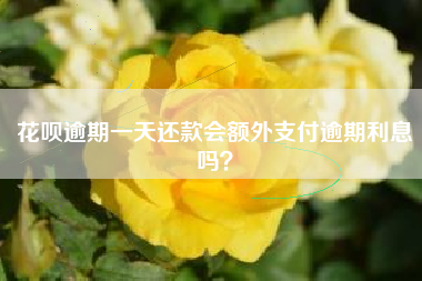 花呗逾期一天还款会额外支付逾期利息吗？